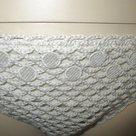 Aerie Crochet String Bikini Size S M Swimsuit Embroidered 2 Piece Fishnet NEW - Picture 5 of 10